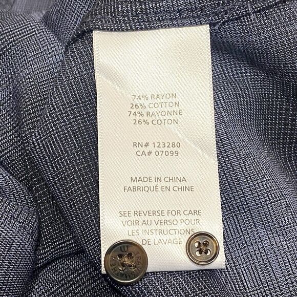 Travis Mathew Lightweight Button-Up Shirt Size Large Blue Plaid Soft Knit Slim - Picture 7 of 10